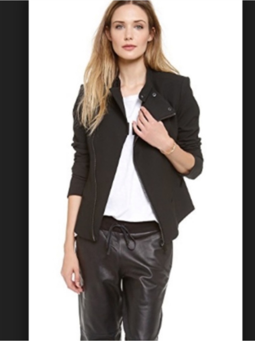 Elizabeth and James asymmetrical zip jacket 6